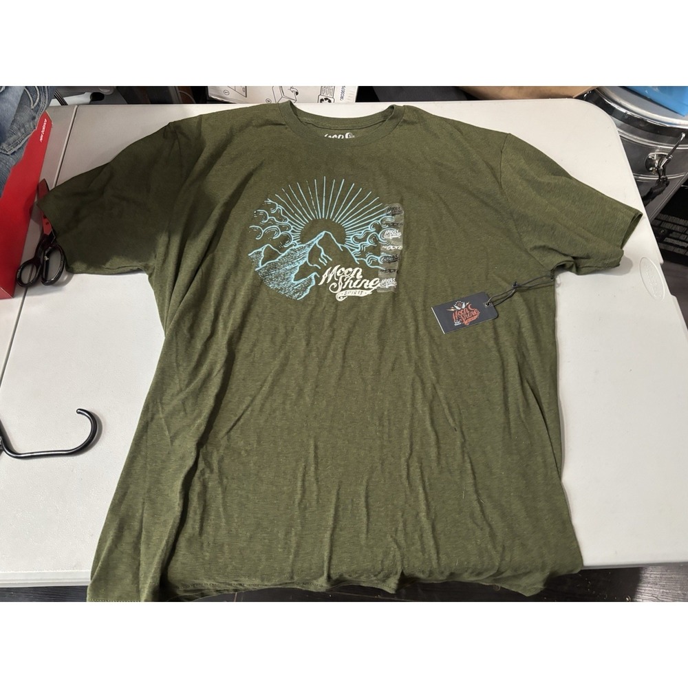 Moonshine Spirit By Brad Paisley Mens 2XL T-Shirt Green Short Sleeve Graphic NWT